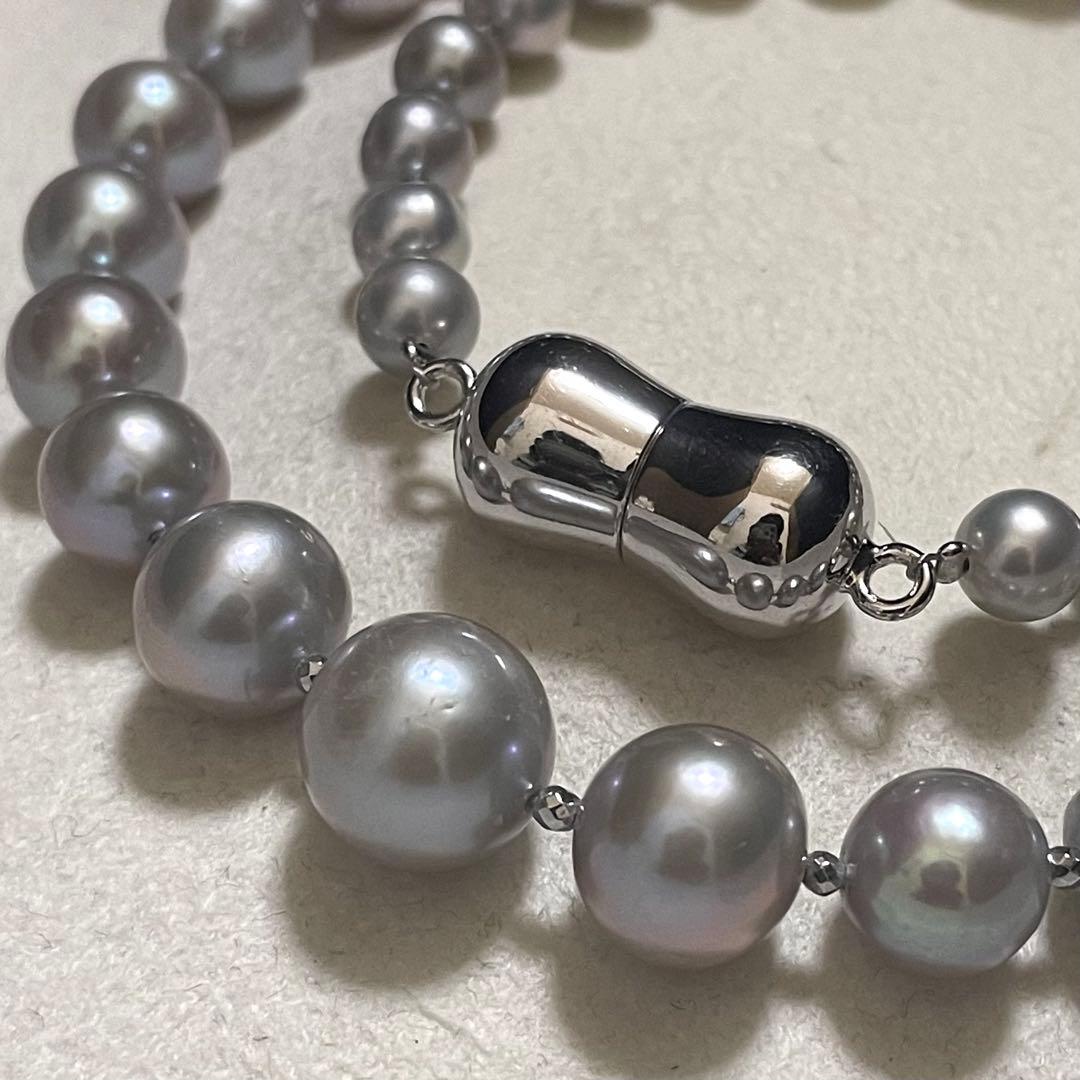 【超大珠✨本真珠】 デザインネックレス 6.5-12.0 パール グラデーション