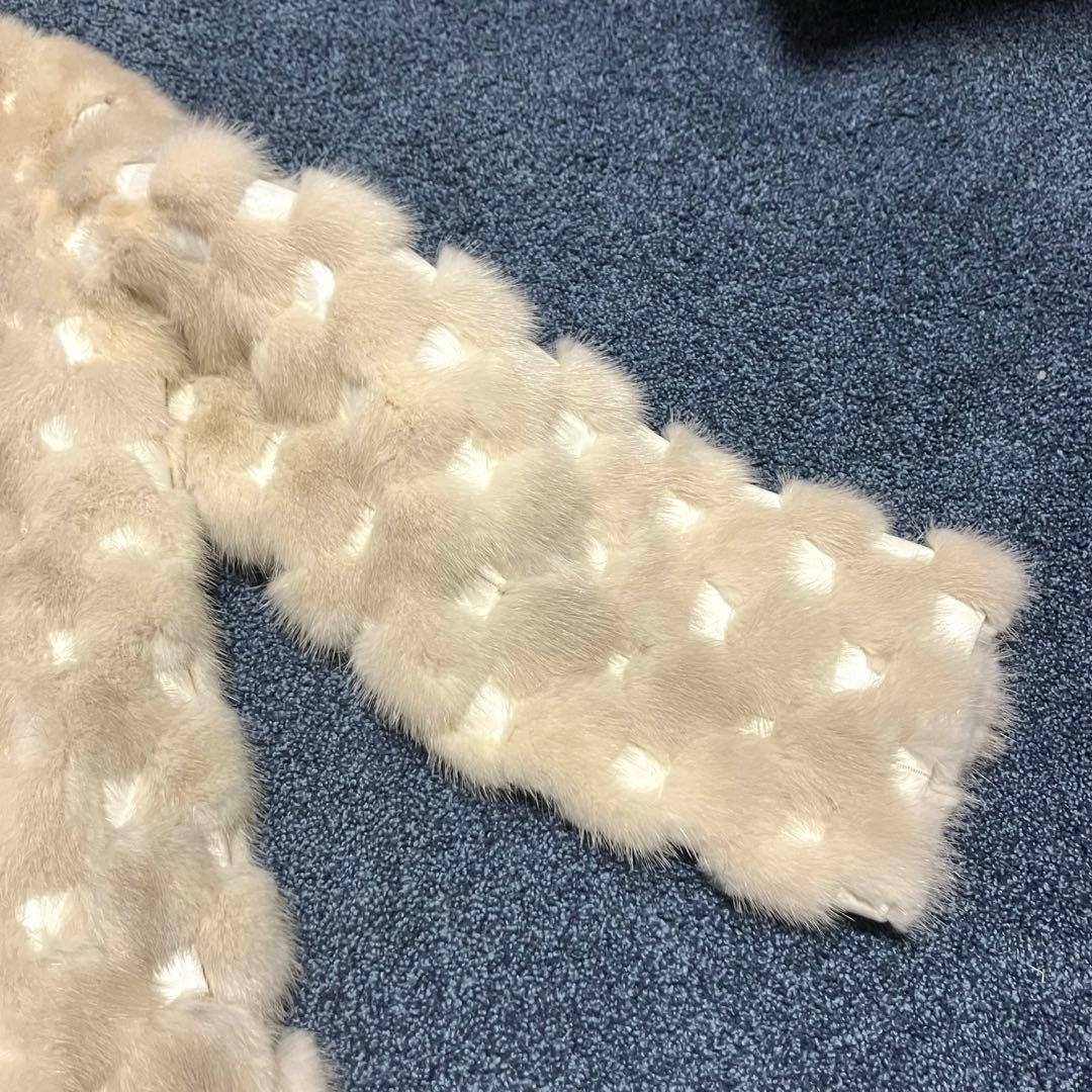 【超高級】三越　150万　ミンク革　毛皮リアルファーコート【希少】