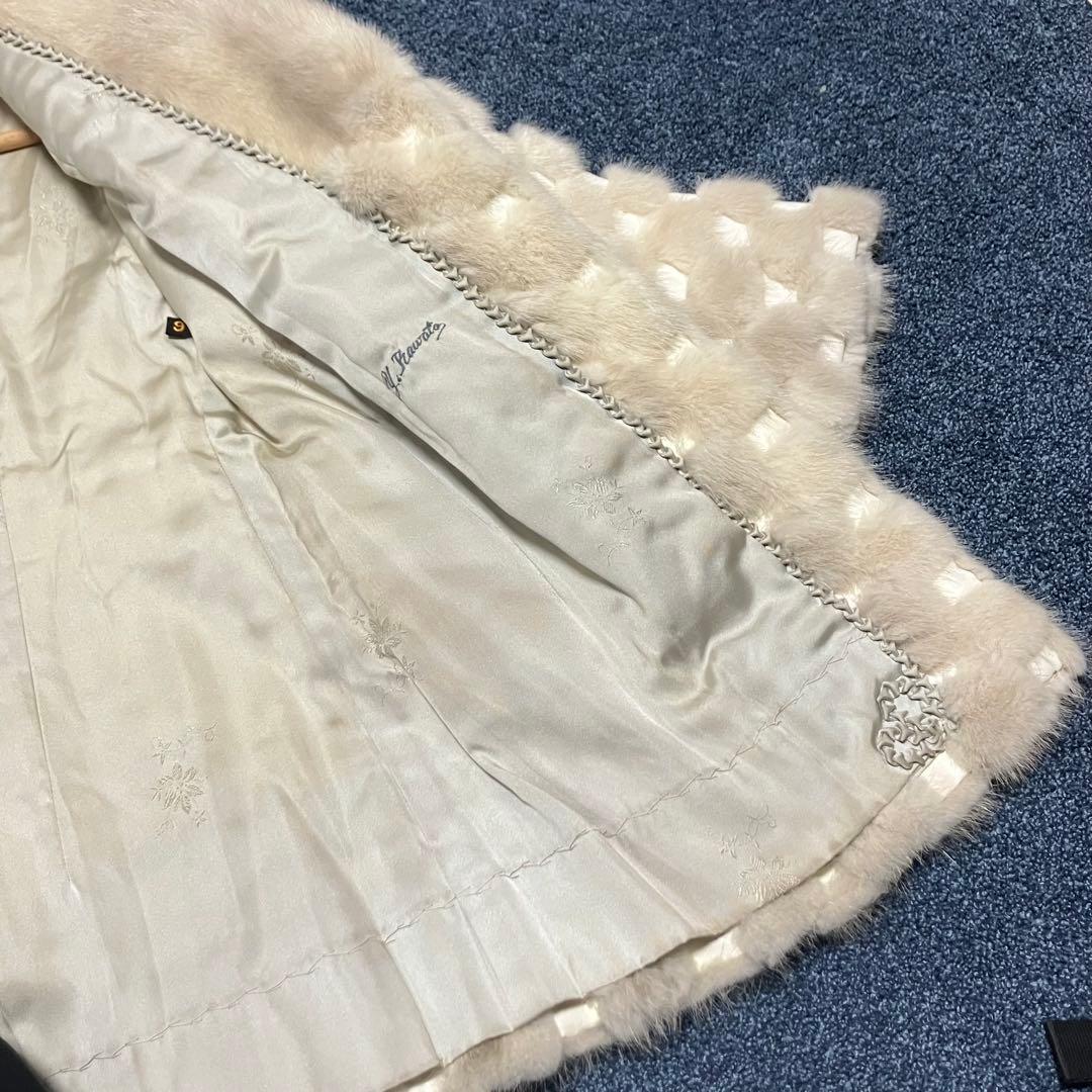 【超高級】三越　150万　ミンク革　毛皮リアルファーコート【希少】