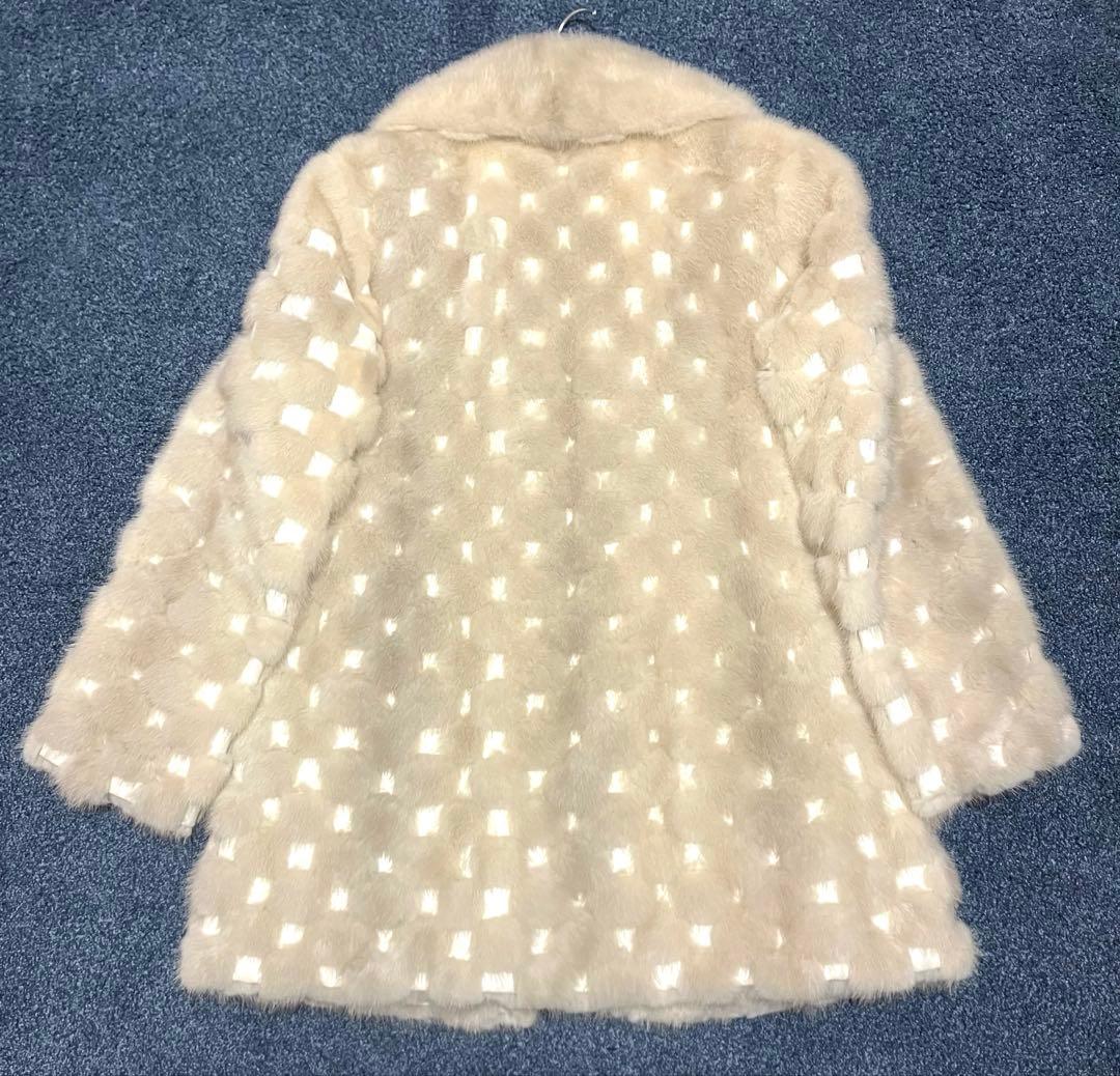 【超高級】三越　150万　ミンク革　毛皮リアルファーコート【希少】