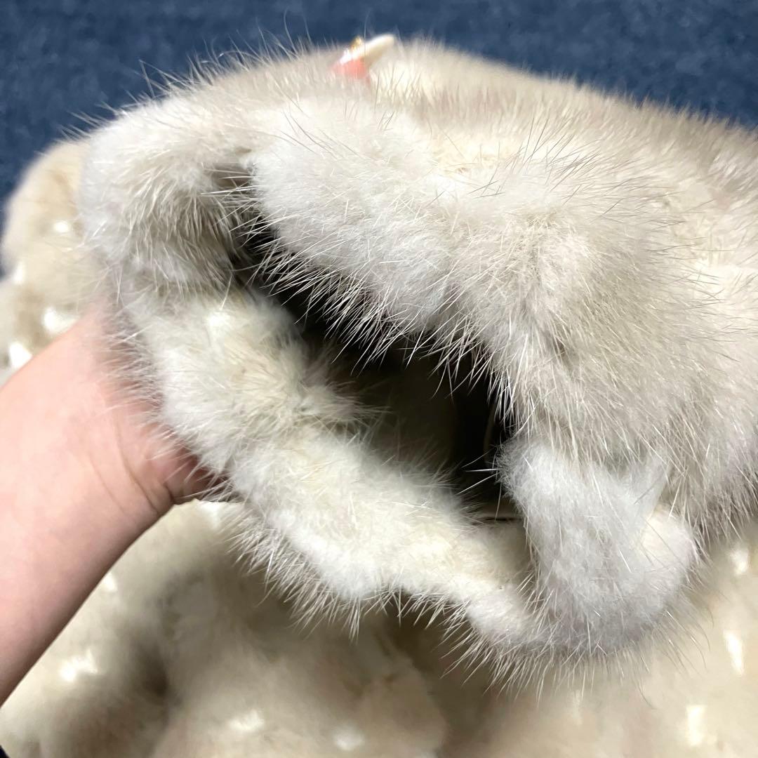 【超高級】三越　150万　ミンク革　毛皮リアルファーコート【希少】