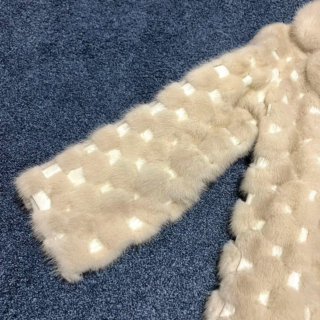 【超高級】三越　150万　ミンク革　毛皮リアルファーコート【希少】