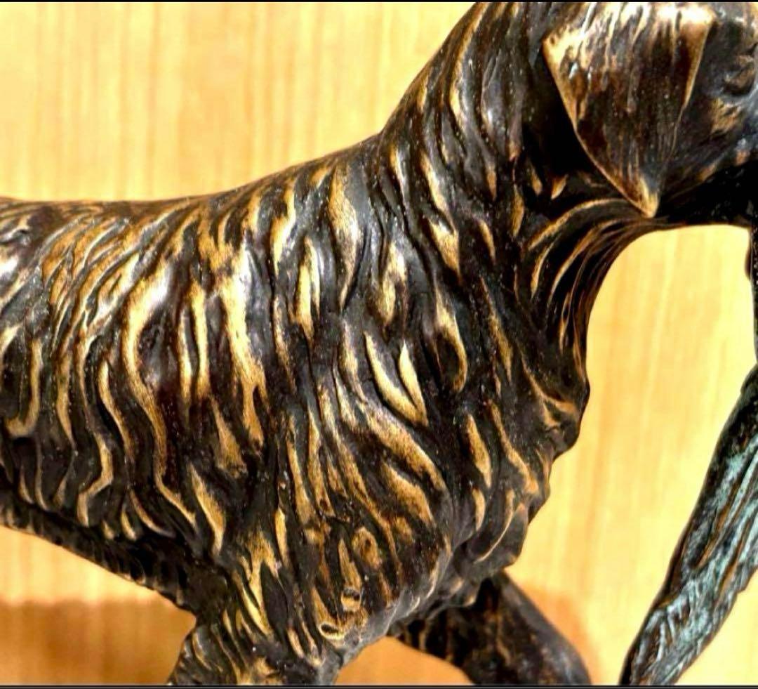 【平安時代蔵出し】ゴールデンリトリバー 犬 置物 骨董品 時代物K24 純金？