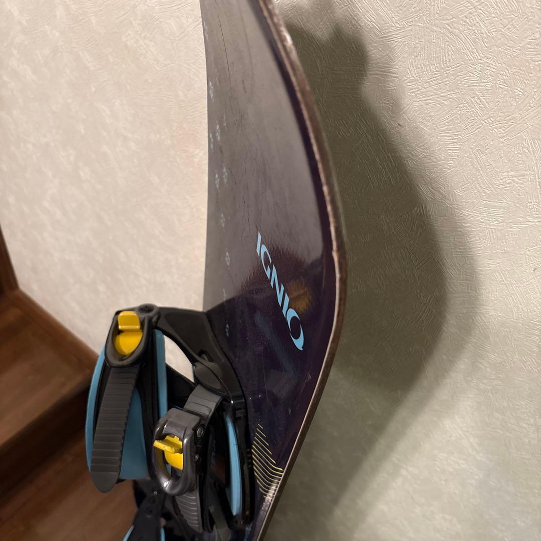 IGNIO スノーボード キッズ 青色バインディング 120