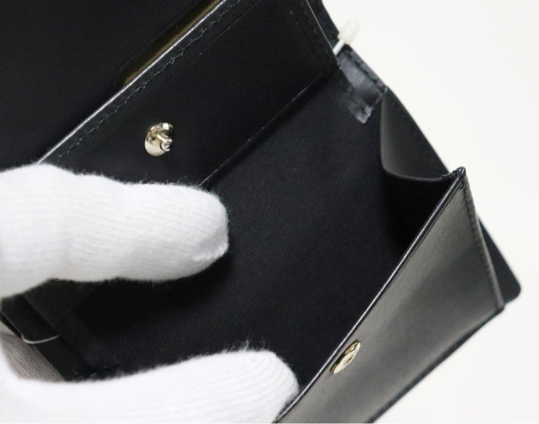 《ポールスミス》新品 ステッチハイライト 凹凸ロゴレザー2つ折り財布 ウォレット