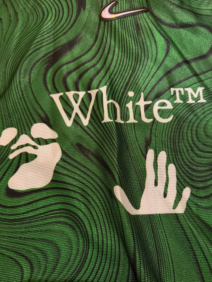 Nike Off-White 長袖ジャージ グリーン　ゲームシャツ