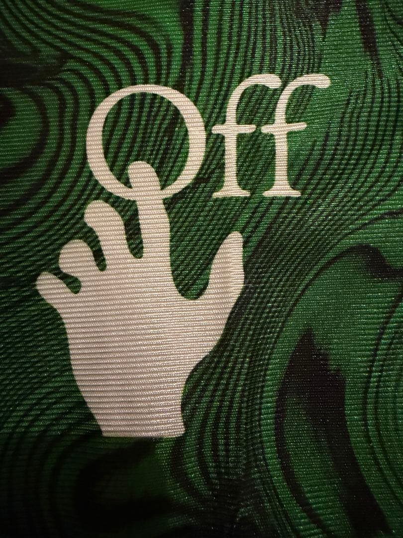 Nike Off-White 長袖ジャージ グリーン　ゲームシャツ