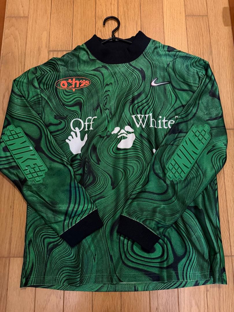 Nike Off-White 長袖ジャージ グリーン　ゲームシャツ
