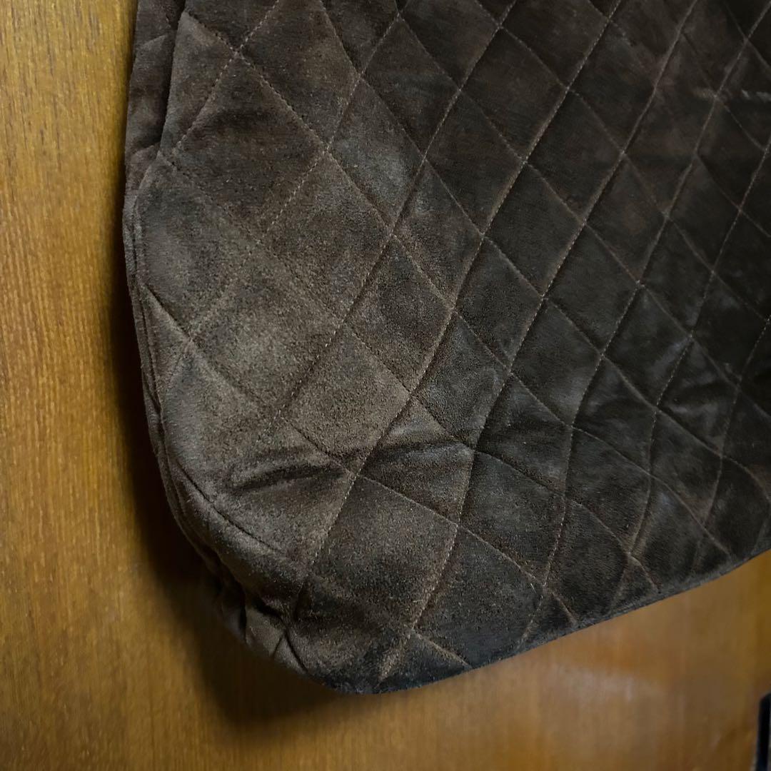 CHANEL ブラウン スエード ショルダーバッグ