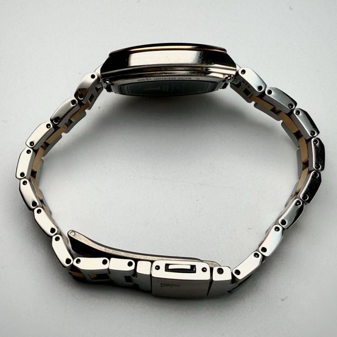 【稼働】セイコー ルキア 腕時計 チタン シルバー文字盤 デイト 電波ソーラー