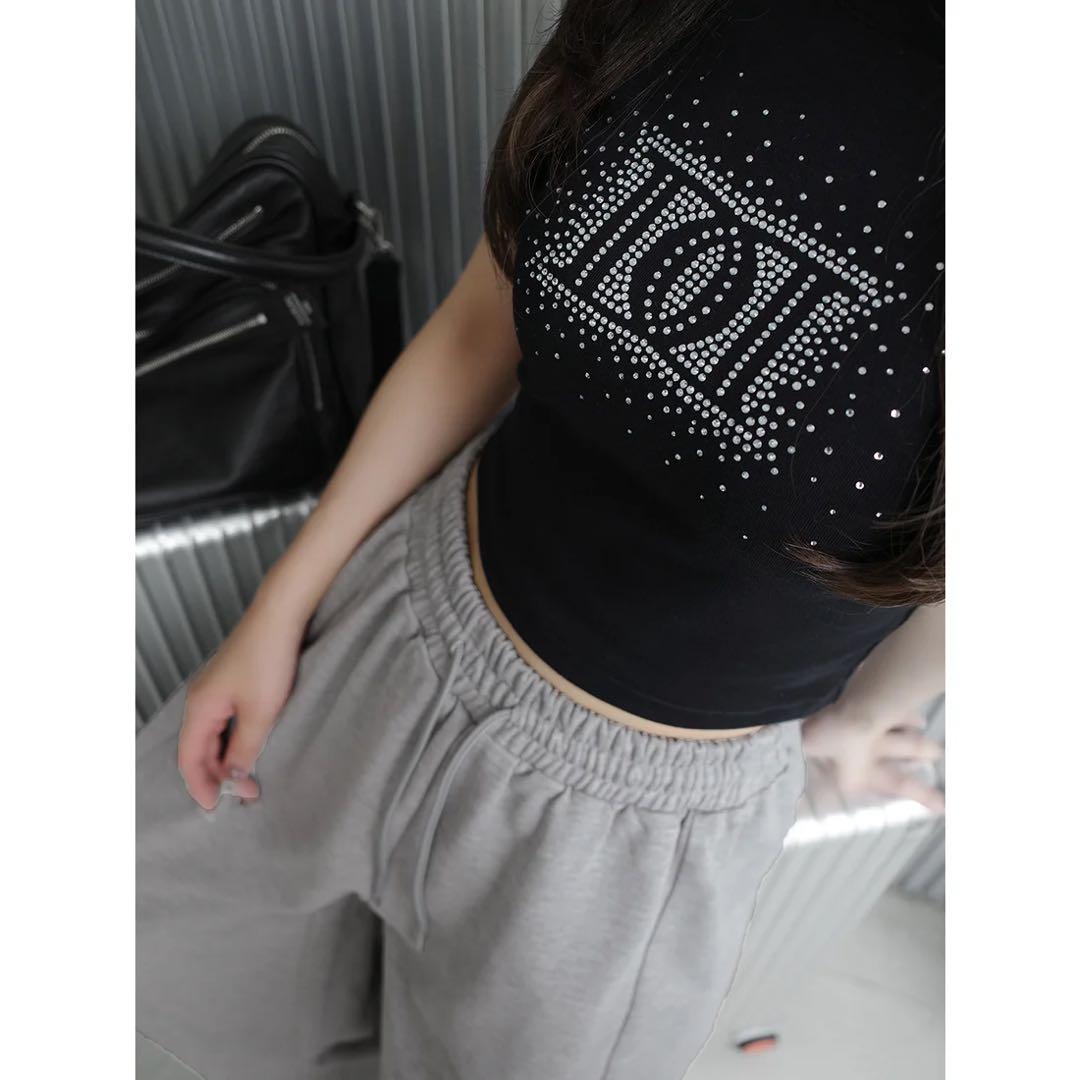 新品タグ付 ホワイト ダーリッチ シャイニーDDロゴコンパクトTシャツ フリー