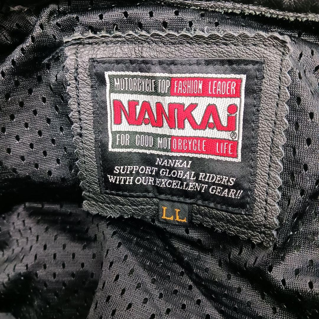 NANKAI　ライダースパンツ 膝プロテクター　ブラック　レザー　LLサイズ