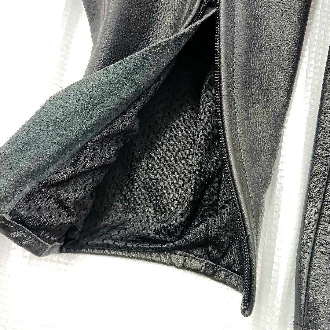 NANKAI　ライダースパンツ 膝プロテクター　ブラック　レザー　LLサイズ