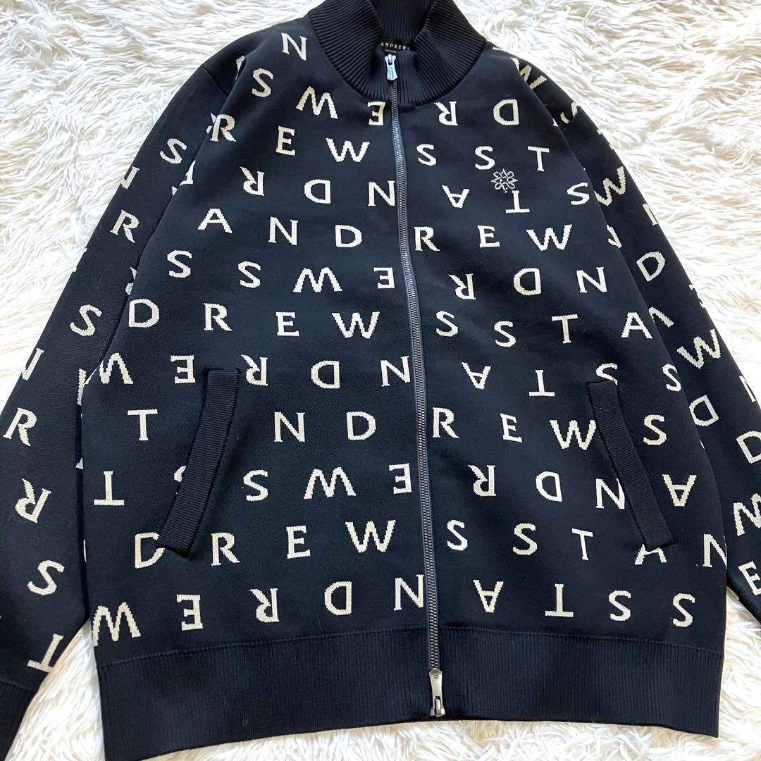 St ANDREWS 14Gロゴジャガードフルジップニット 2025秋冬 ゴルフ