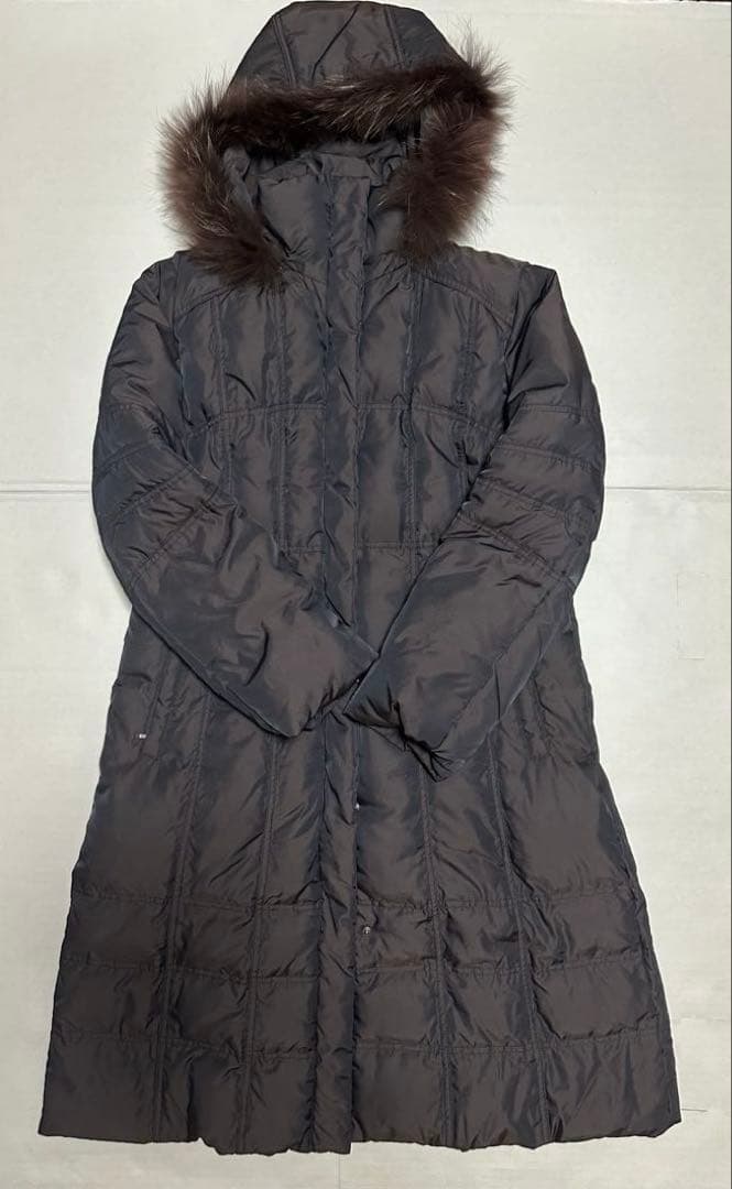 MEMORY. フード付きダークブラウンロングコート