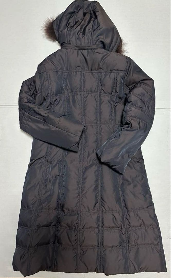 MEMORY. フード付きダークブラウンロングコート