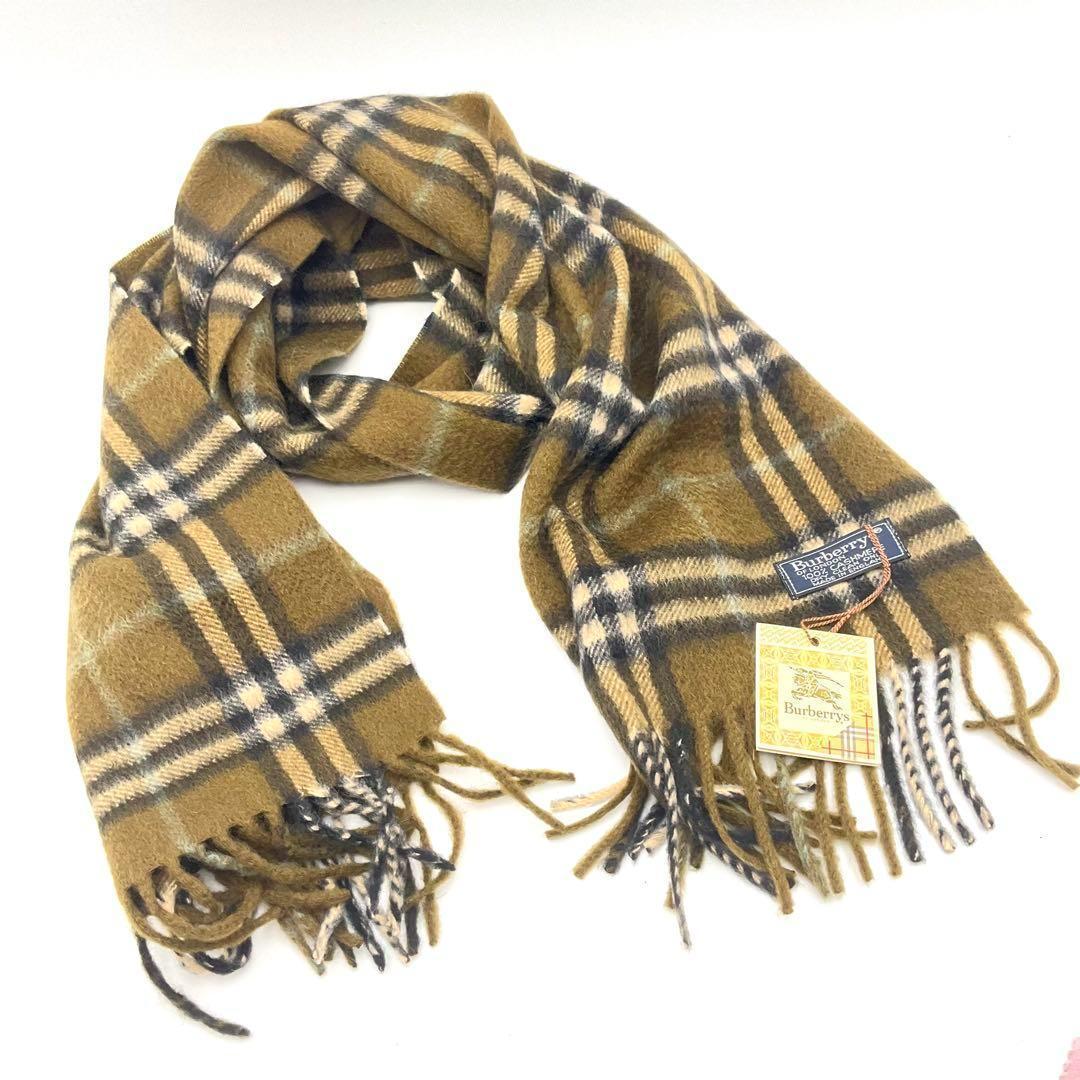 【未使用】希少色 バーバリー Burberrys マフラー タグ付 カシミア