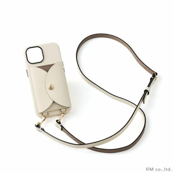 L'arcobaleno ショルダーストラップ付iPhoneケース 14pro