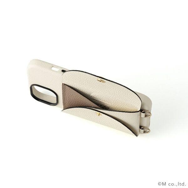 L'arcobaleno ショルダーストラップ付iPhoneケース 14pro