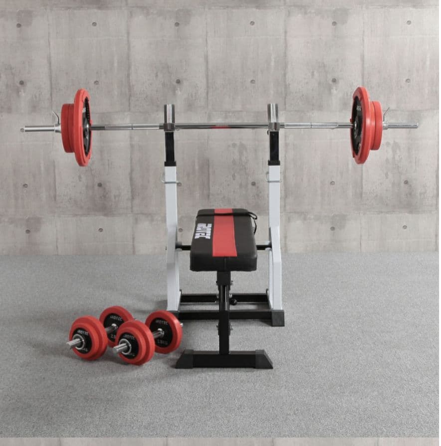 【美品・引取限定】IROTEC アイロテックダンベル＆ベンチプレス70kgセット