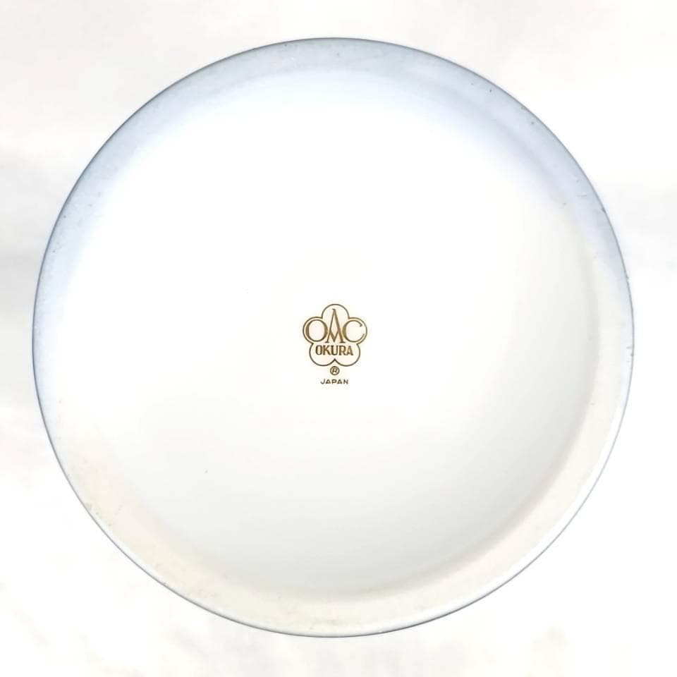 □良品□大倉陶園 瑠璃金蝕ぶどう フラワーベース 花瓶 箱つき