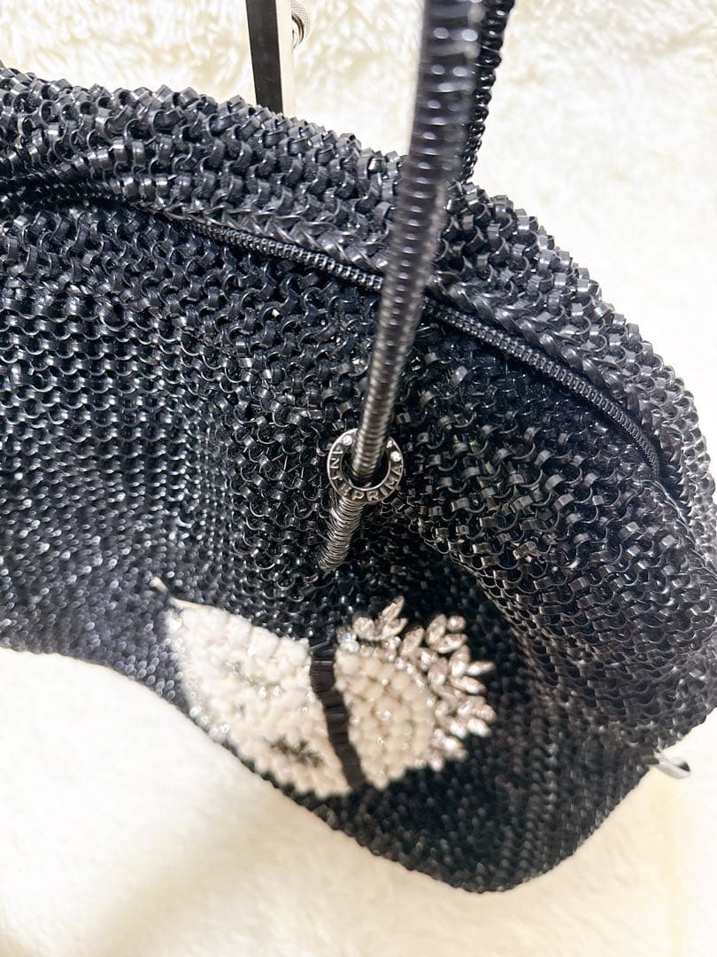 アンテプリマ ANTEPRIMA スカル ビジュー ワイヤーバッグ ブラック