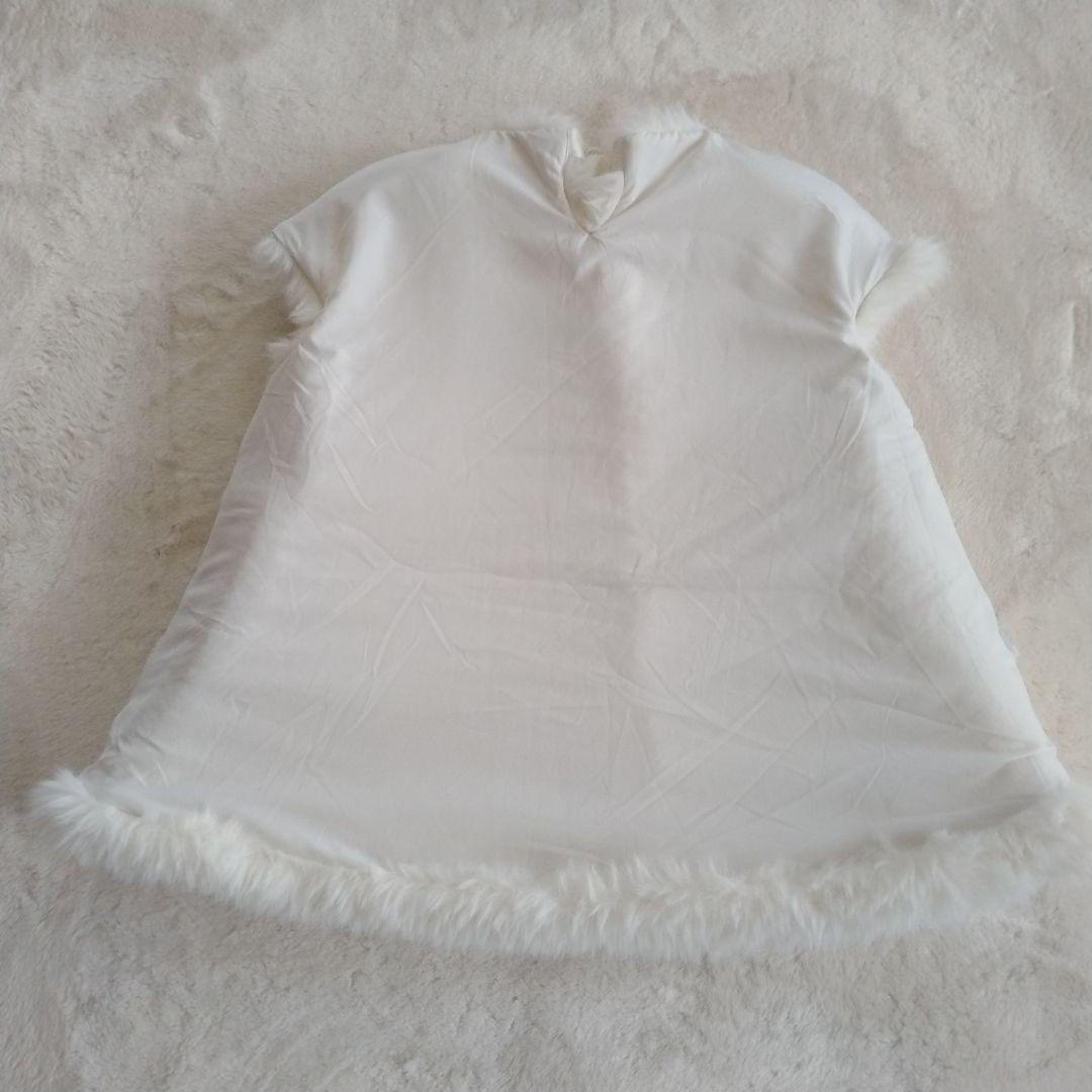 【バースデーバッシュ】美品　バックリボン ファー ベスト　ふわふわ