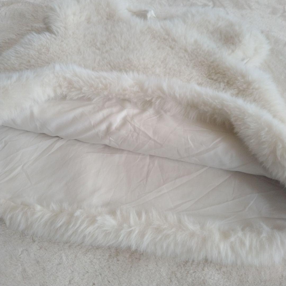 【バースデーバッシュ】美品　バックリボン ファー ベスト　ふわふわ