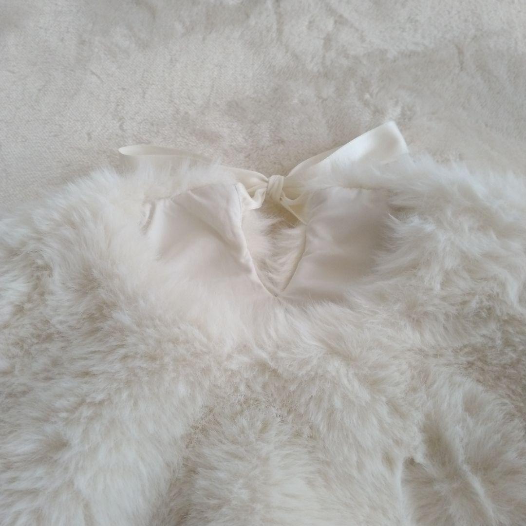 【バースデーバッシュ】美品　バックリボン ファー ベスト　ふわふわ