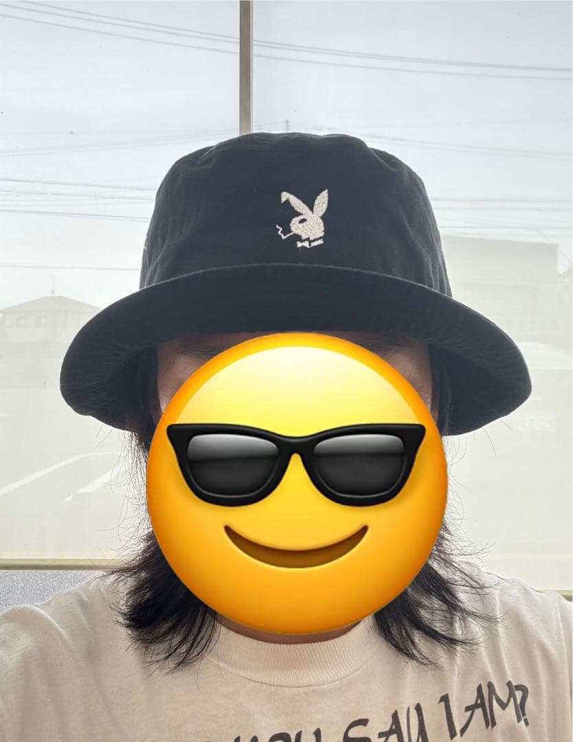 ④プレイボーイ風　バケットハット　PLAYBOY