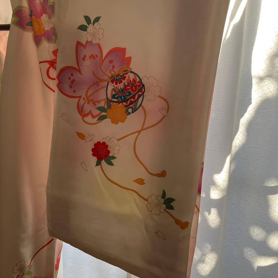 あこがれゆめ　お宮参り 女の子 着物 女児祝着 正絹 のしめ 初着 産着　白地