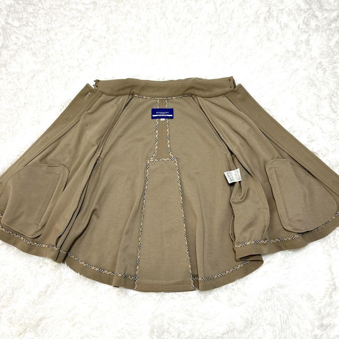 【美品】バーバリーブルーレーベル ケープコート ポンチョ ノバチェック 581