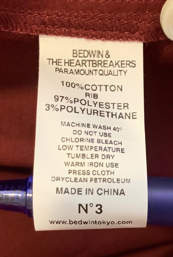 ウェア・シャツ BEDWIN & THE HEARTBREAKERS BOWLING SHIRT