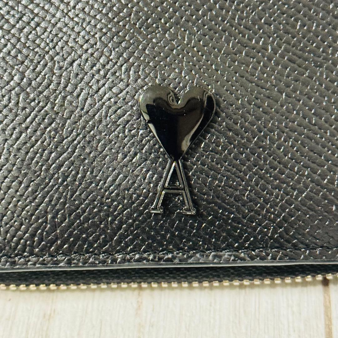 未使用級✨AMIParis アミパリ 箱付レザーウォレット 二つ折 ミニ財布