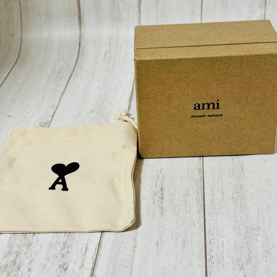 未使用級✨AMIParis アミパリ 箱付レザーウォレット 二つ折 ミニ財布