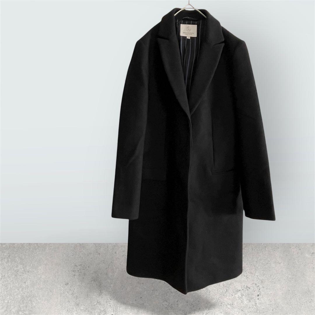 【のの】ユナイテッドアローズ チェスターコート 膝丈 ロングコート ウール