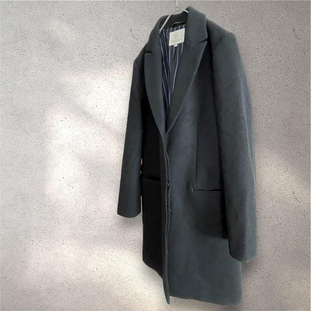 【のの】ユナイテッドアローズ チェスターコート 膝丈 ロングコート ウール