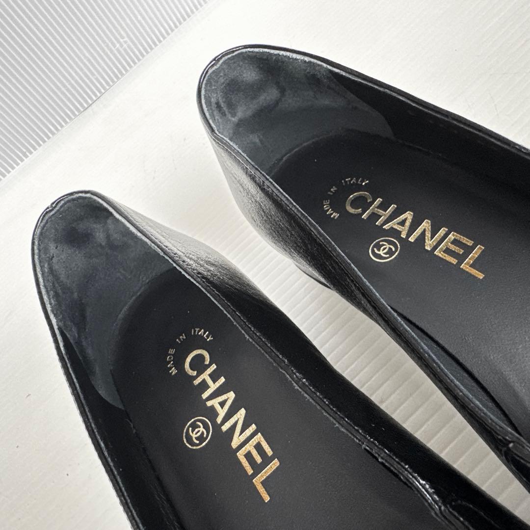 CHANEL シャネル　ココマーク　バレリーナ　フラットシューズ　パンプス　38