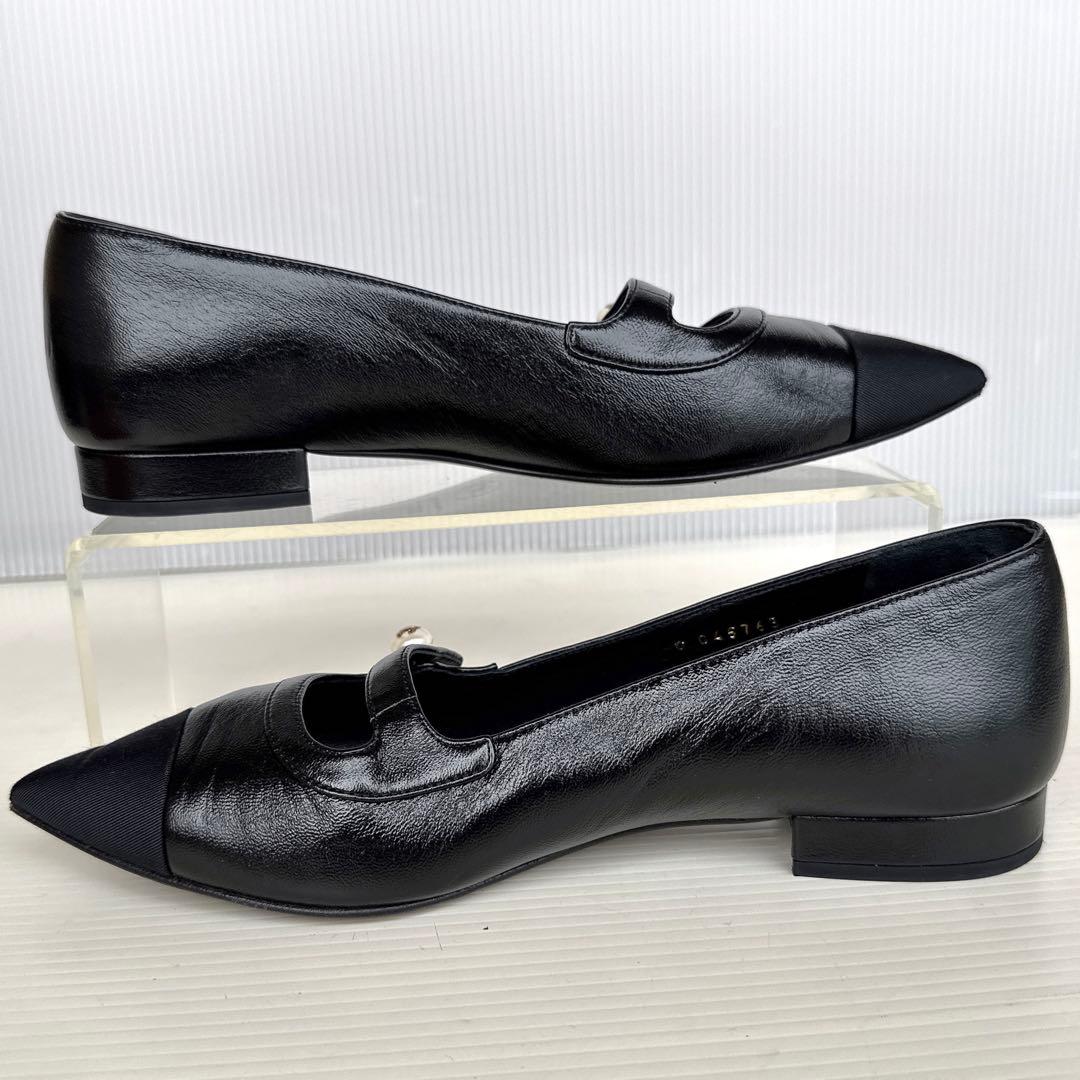 CHANEL シャネル　ココマーク　バレリーナ　フラットシューズ　パンプス　38