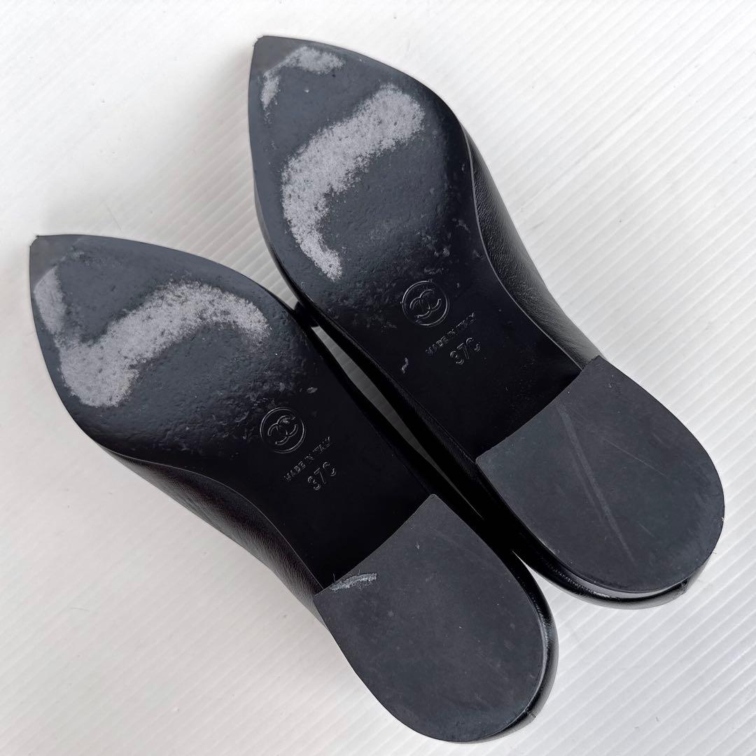 CHANEL シャネル　ココマーク　バレリーナ　フラットシューズ　パンプス　38