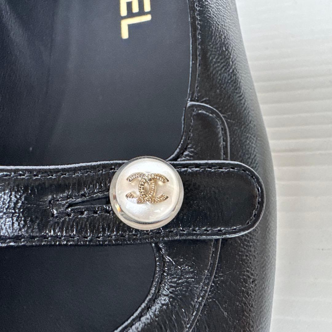 CHANEL シャネル　ココマーク　バレリーナ　フラットシューズ　パンプス　38