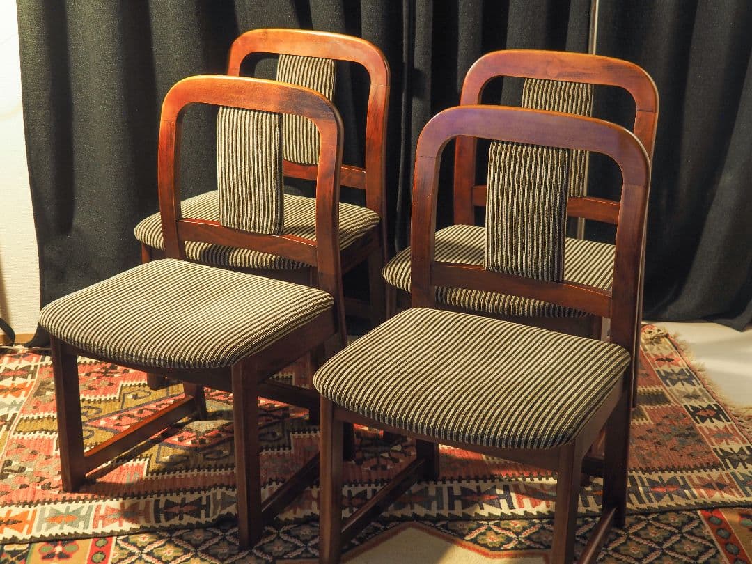 【なっち】“KOIZUMI”ストライプダイニングチェアA