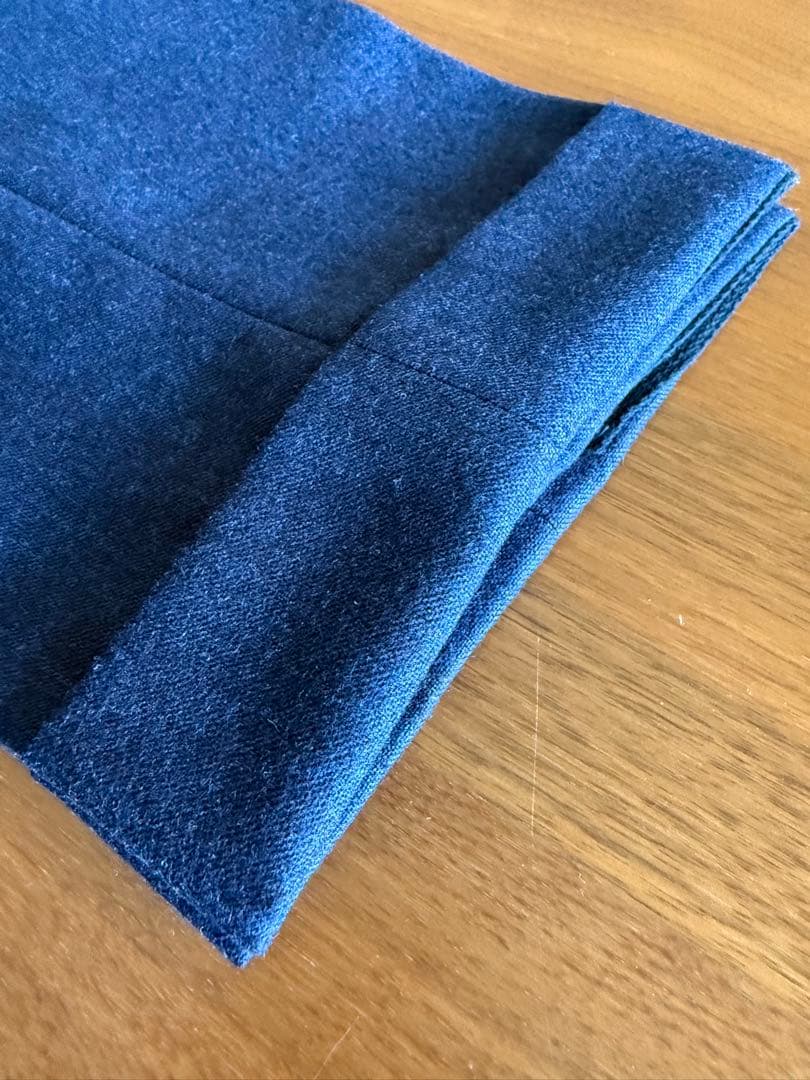 インコテックス スリムフィット ウールサージ ネイビブラウンメランジ サイズ48