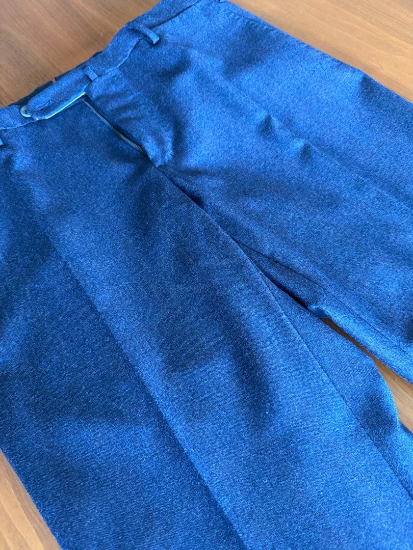 インコテックス スリムフィット ウールサージ ネイビブラウンメランジ サイズ48