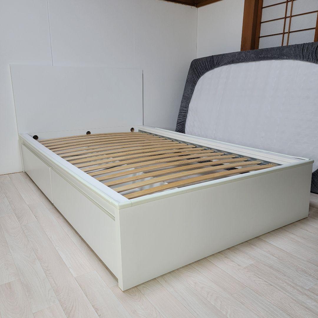 定価:40,990円 ikea malm 収納2個付セミダブルベッドフレームのみ