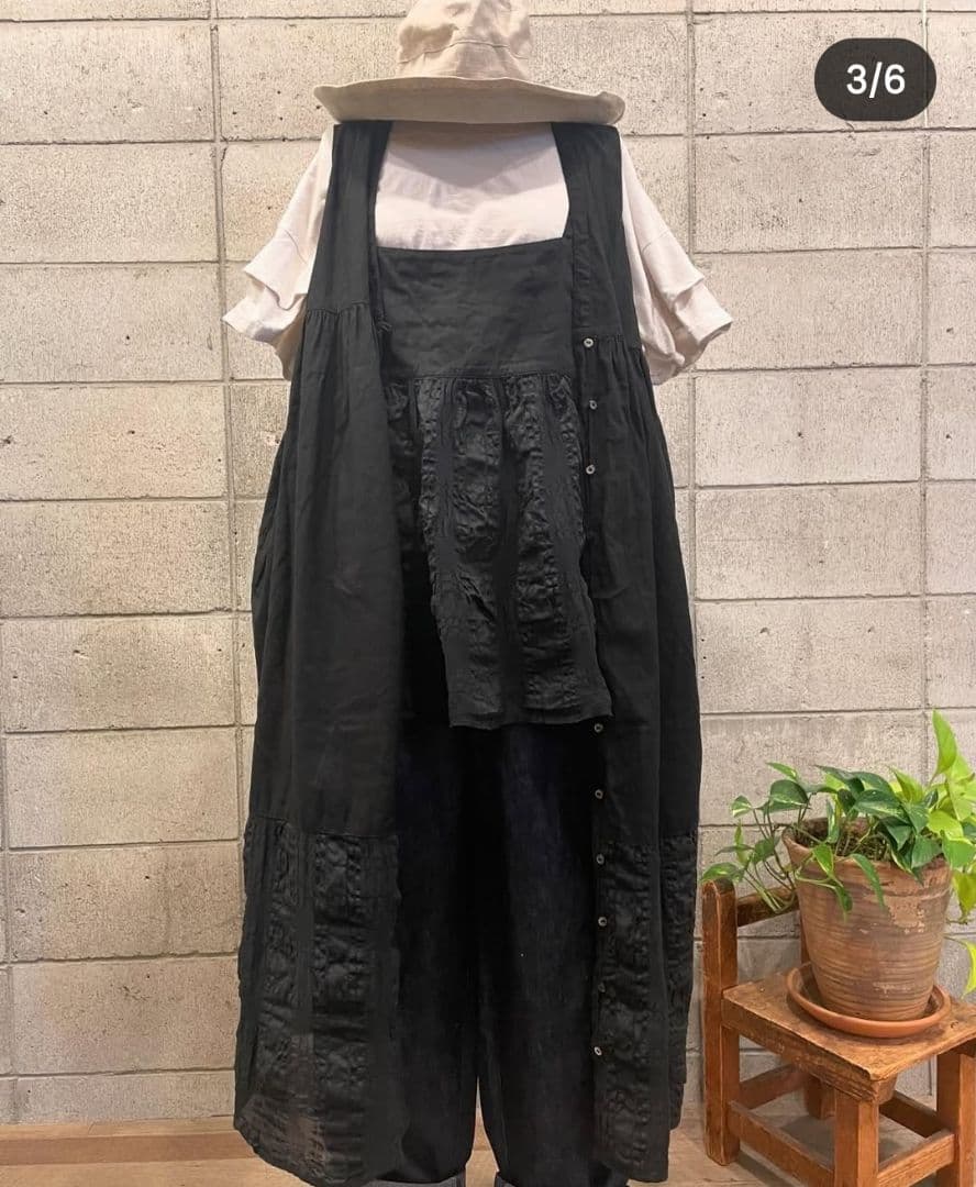 nest Robe　シアサッカーキャミブラウス