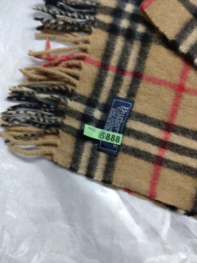 バーバリー マフラー　カシミヤ 100% 英国製　ビンテージ