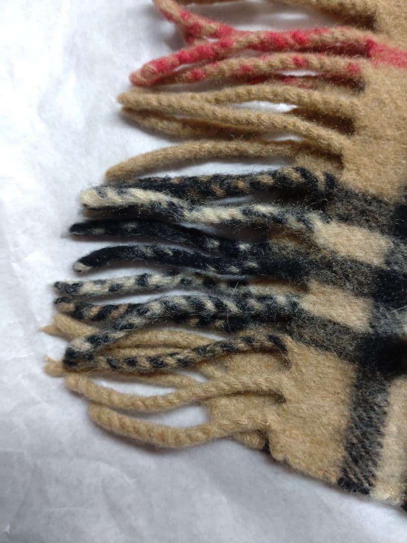 バーバリー マフラー　カシミヤ 100% 英国製　ビンテージ