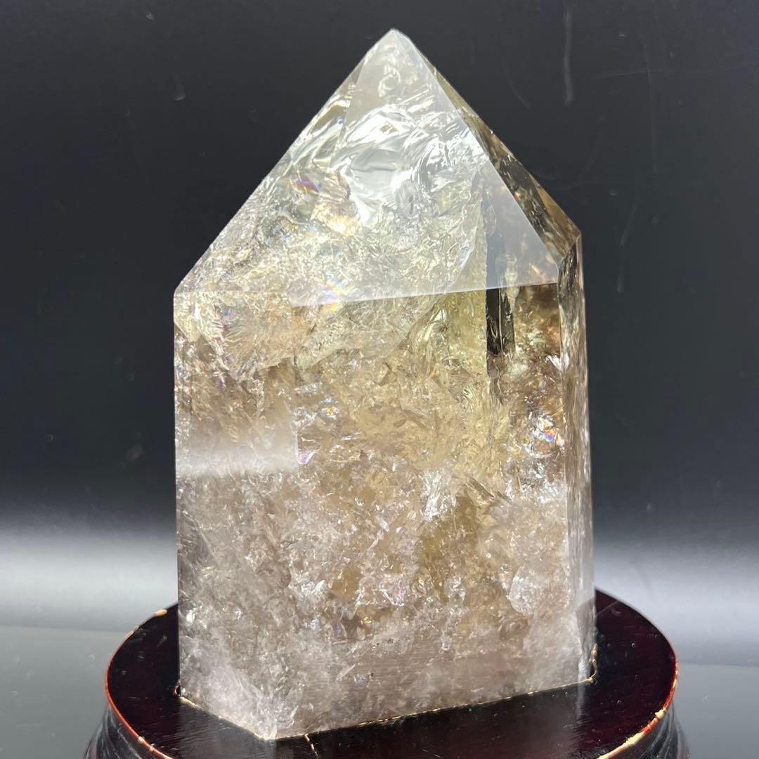 ☆超極上の煌煌さを✨幸運の石✨レインボー ファントムシトリン 六角柱 天然石