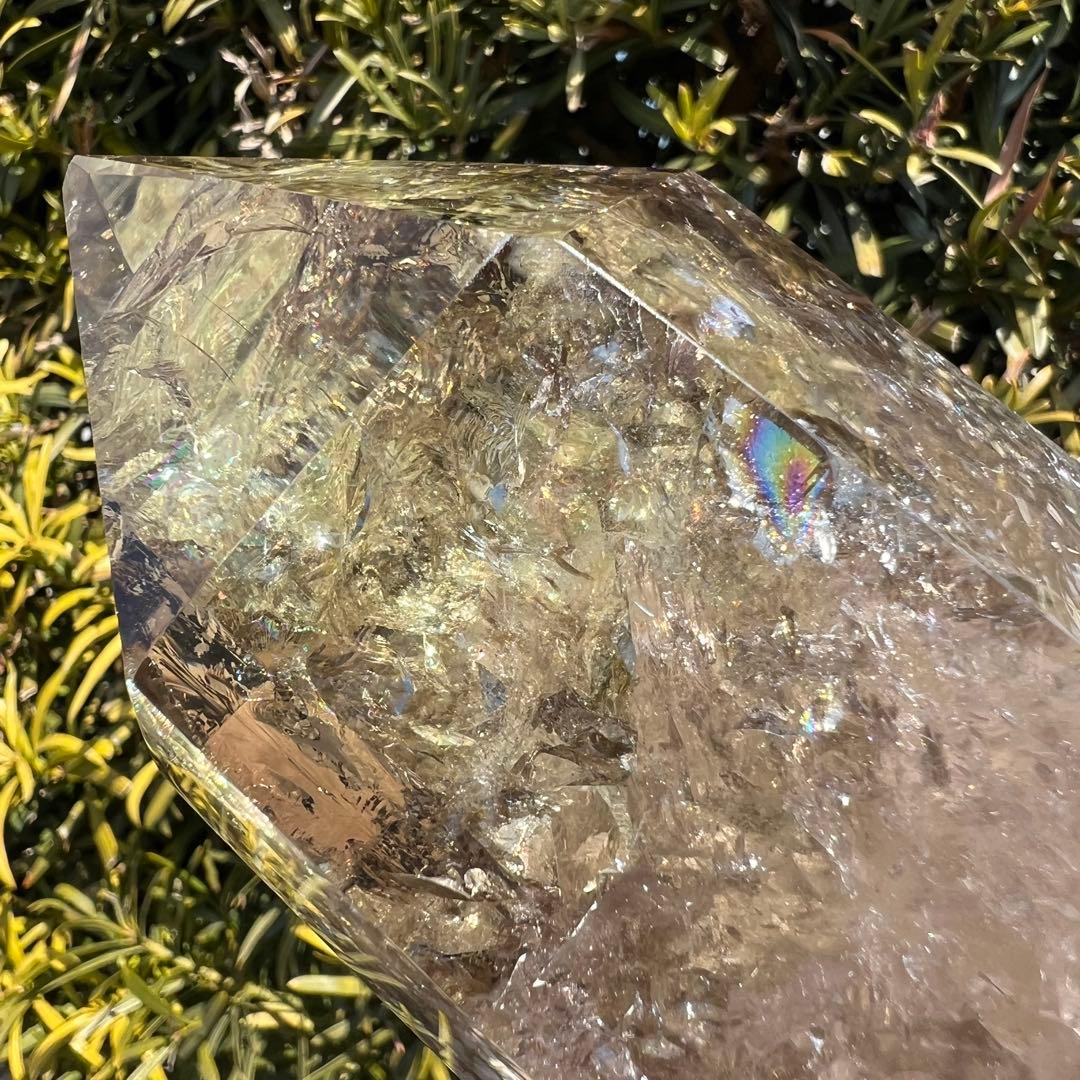 ☆超極上の煌煌さを✨幸運の石✨レインボー ファントムシトリン 六角柱 天然石